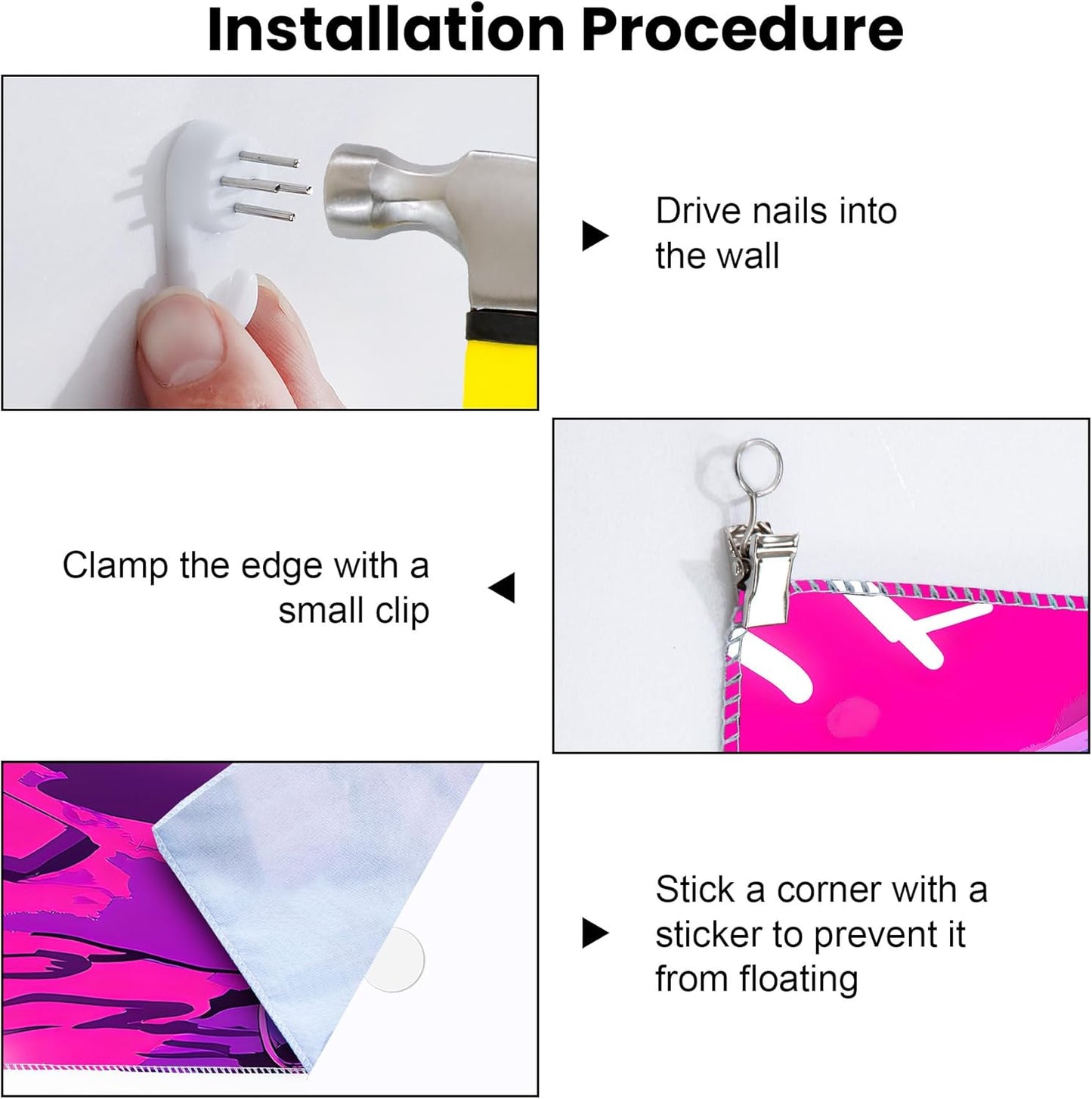 Blacklight Tapestry,WingTapestry Glow In The Dark,UV Reactive Black Light Upright Posters Wall Hanging for Bedroom Dorm Living Room Backdrop Decor (wing5, 59L" x 51W")