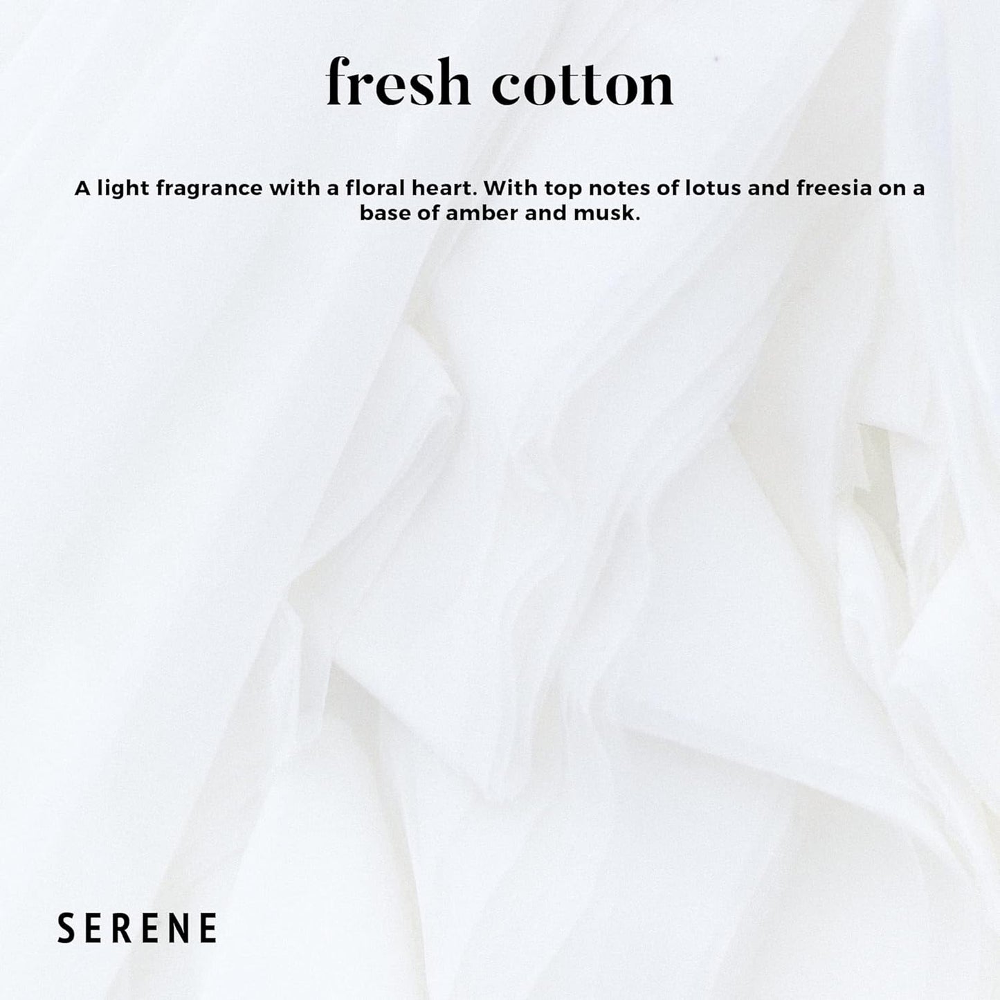 Hidden Label Large Scented Candle, Fresh Cotton, 30oz 3 Wick Huge Candle, Serene Collection Slow Burn Natural Soy Candles for Home Scented