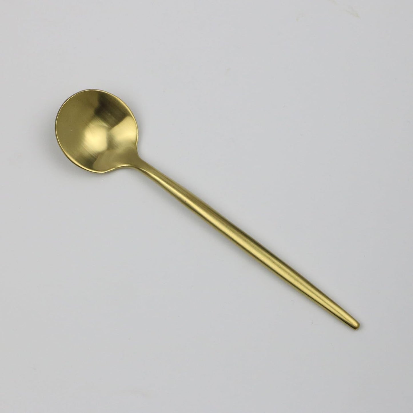 5-Pieces Luxury Gold 18/10 Stainless Steel Flatware Set, Matte Finish, Service for 1