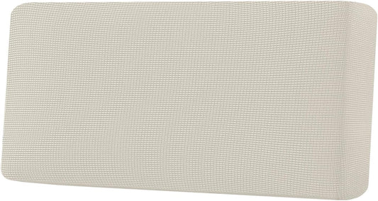 H.VERSAILTEX Super Stretch Individual Seat Cushion Covers Sofa Covers Couch Cushion Covers Slipcover Sets Thick Jacquard Textured Twill Fabric (1 Piece Sofa Cushion Cover, Natural)