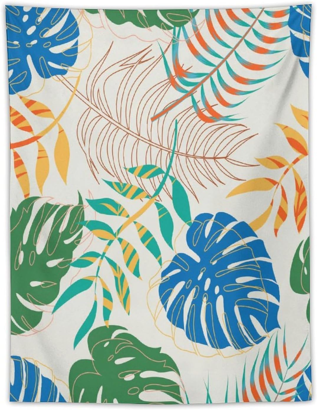 ICMOLYYENLO Tropical Green Plant Tapestry, Green Palm Leaves Natural Landscape Print Wall Tapestry for Bedroom Living Room Dormitory 30x40 Inch