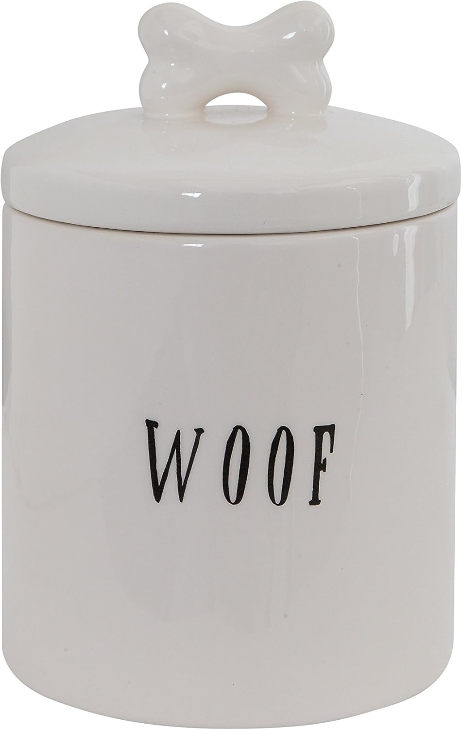 Creative Co-Op Woof Jar with Bone Handle on Lid