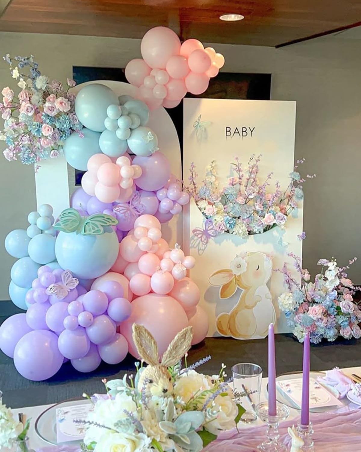 Pastel Balloons Arch Garland Kit, 146PCS Pastel Balloons 4 Sizes 18/12/10/5 Inch, Macaron Rainbow Balloon Arch Kit for Unicorn Birthday Baby Shower Wedding Easter Party Decorations
