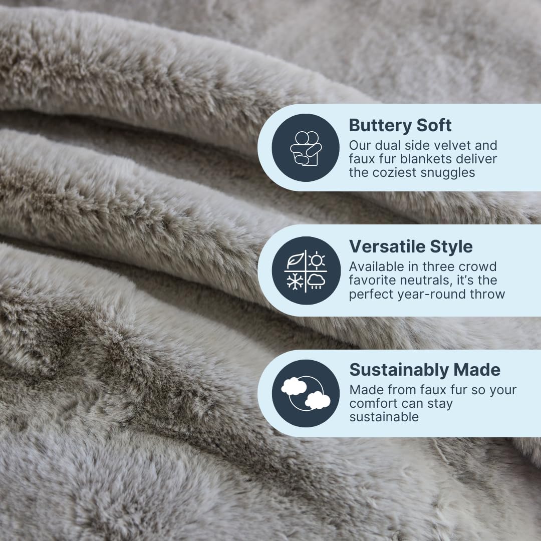Nuzzie SnuggleLuxe Blanket - Earl Grey (60"x80")