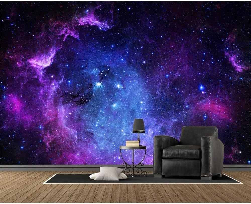 Custom Galaxy Themed Wallpaper Starry Sky Murals for Walls Large Galaxy Wallpaper for Living Room Bedroom Dining Room Wall Murals