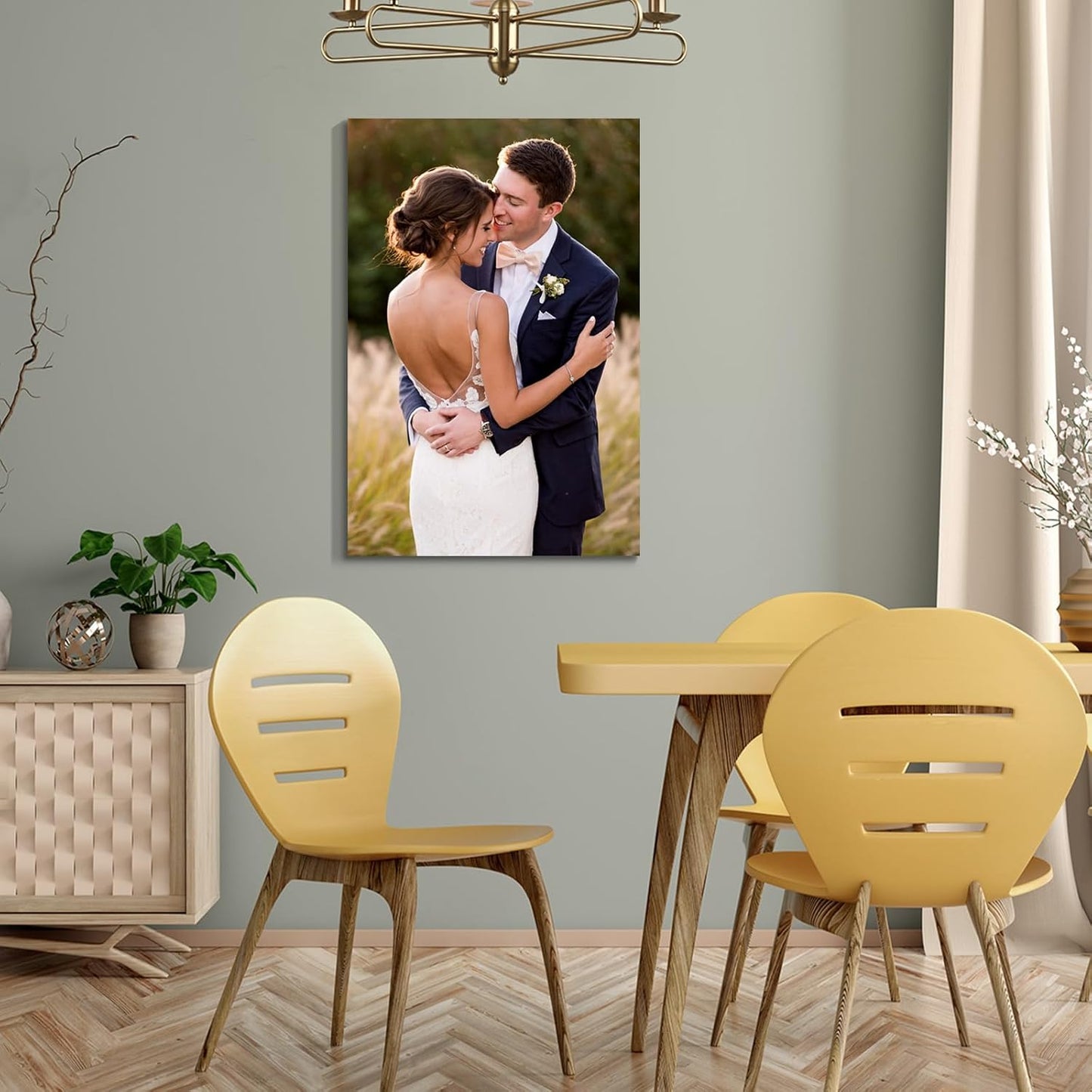 Wewejia Custom Canvas Prints with Your Photos 36x48inch, Upload Your Wedding Picture/Photo - Custom Personalized Canvas Photo Gifts Couples Family Baby Pets Home Decor Easy to hang