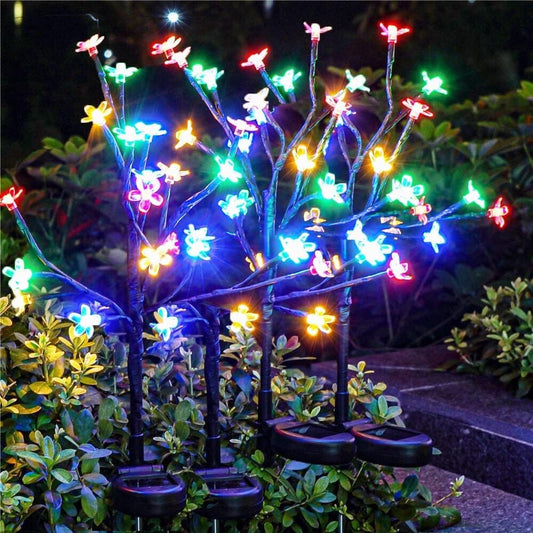 Solar Garden Lights Outdoor,Waterproof Outdoor Solar Lights for Outside Decorative 6Pack, 120Led Solar Flowers Garden Decor, for Yard Pathway,Lawn,Patio Fairy Decorations Gardening Gifts