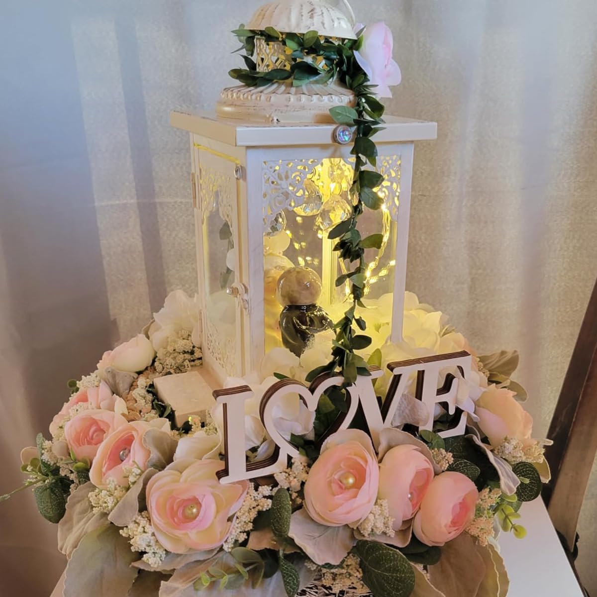 NEEDOMO Large Lanterns Decorative Indoor, 14'' Vintage Outdoor Lanterns with Clear Glass, Metal Candle Holder Lantern Rustic Farmhouse Shelf Decor for Indoor Outdoor Events Wedding and Party