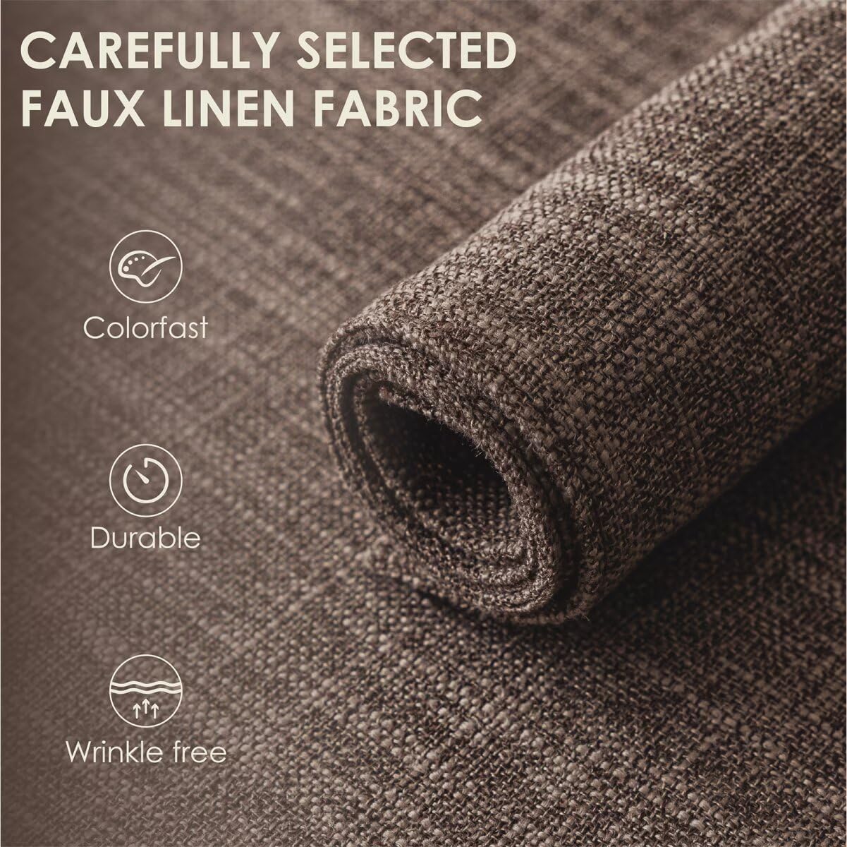 Placemats Set of 6, Bilayer Thickened Linen Place Mats Heat Resistant Machine Washable Wrinkle Free Carefully Selected Polyester Mats for Kitchen/Dining/Coffee Table (Burlap)