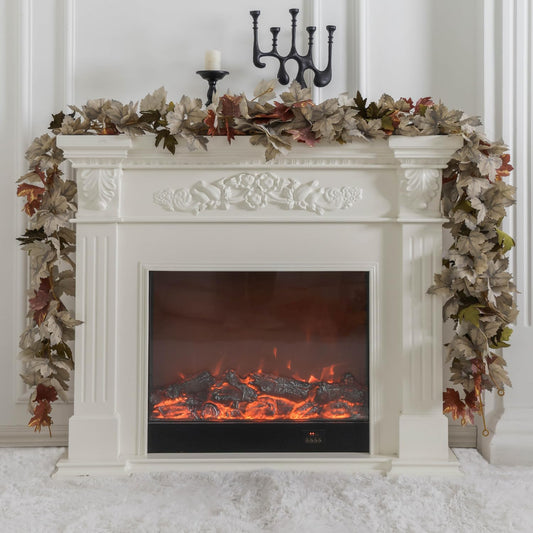 PARTY JOY 6PCS Leaf Garland, 5.6Ft Halloween Garland Artificial Maple Leaf Autumn Hanging Fall Vines Thanksgiving Decorations Fall Decor