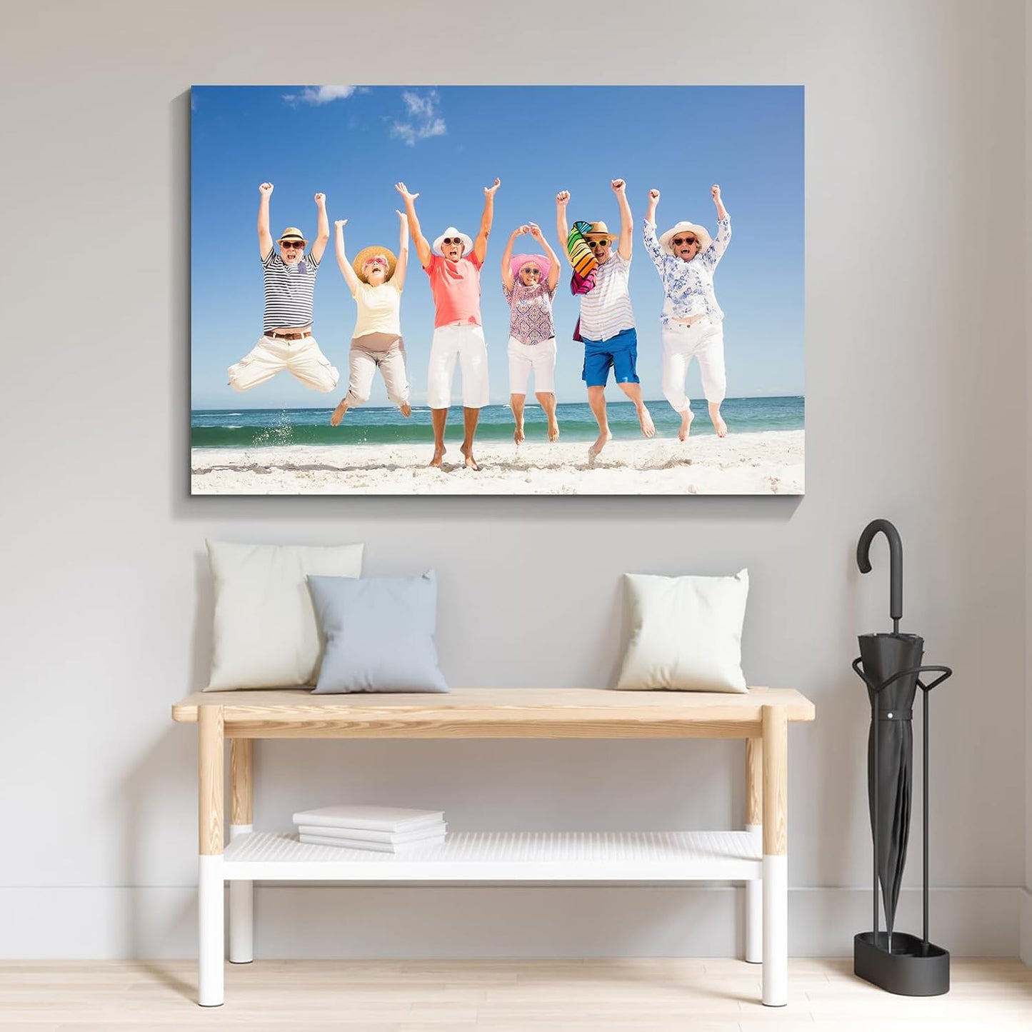 Wewejia Custom Canvas Prints with Your Photos 48x36inch, Upload your Travel Pictures/Photos - Custom Personalized Canvas Photo Gifts Father's Day Mother's Day Wedding Family Baby Pets Home Decor