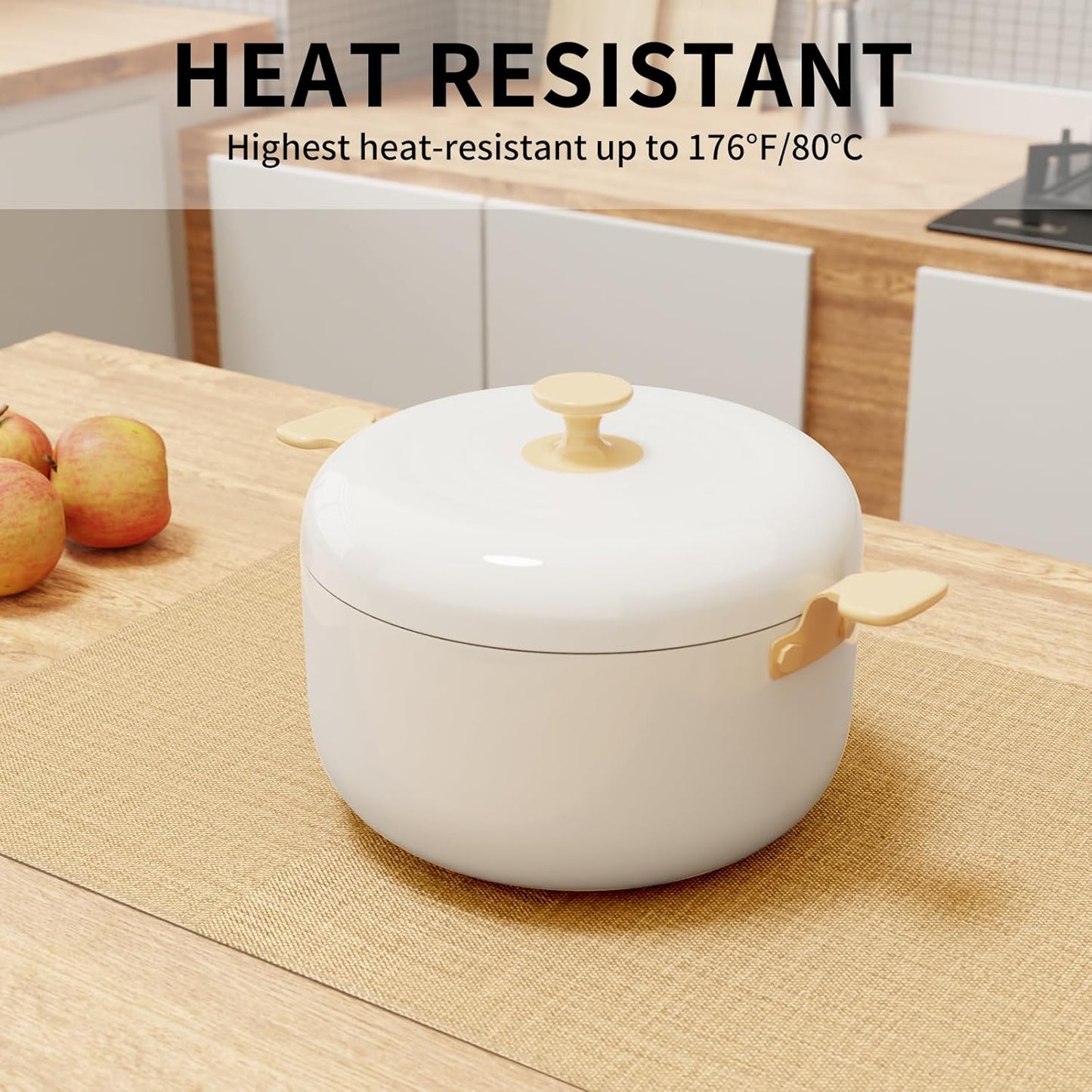 Cloth Placemats, Set of 6 Heat-Resistant Cotton Linen Blend Double Layered Machine Washable Place Mats, Wrinkle Free Thick Fabric Dining Table Mats for Indoors & Outdoors (Cream Beige, 6)