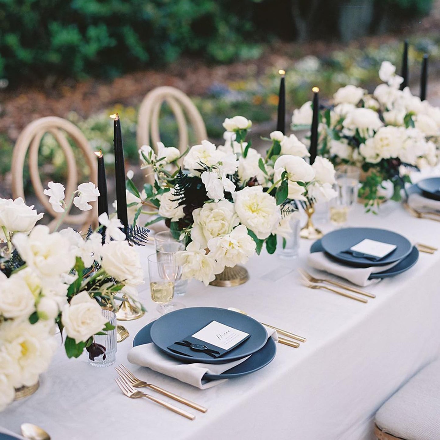 sancua Square Tablecloth - 70 x 70 Inch - Water Resistant Spill Proof Washable Polyester Table Cloth, Decorative Fabric Table Cover for Dining Tables, Buffet Parties and Camping, White