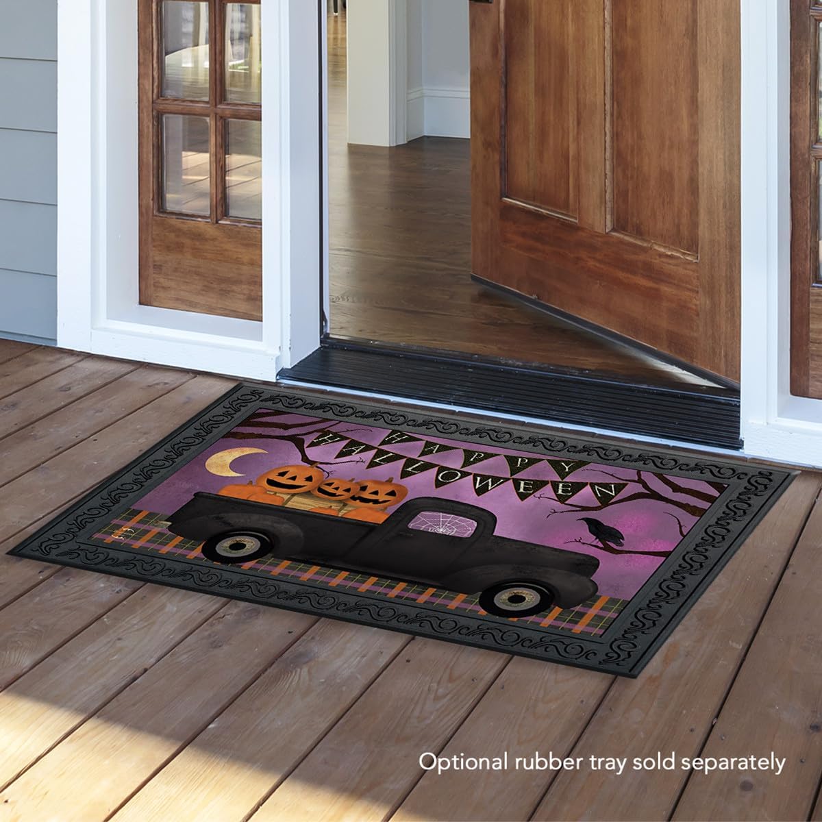 Briarwood Lane Halloween Truck Primitive Doormat