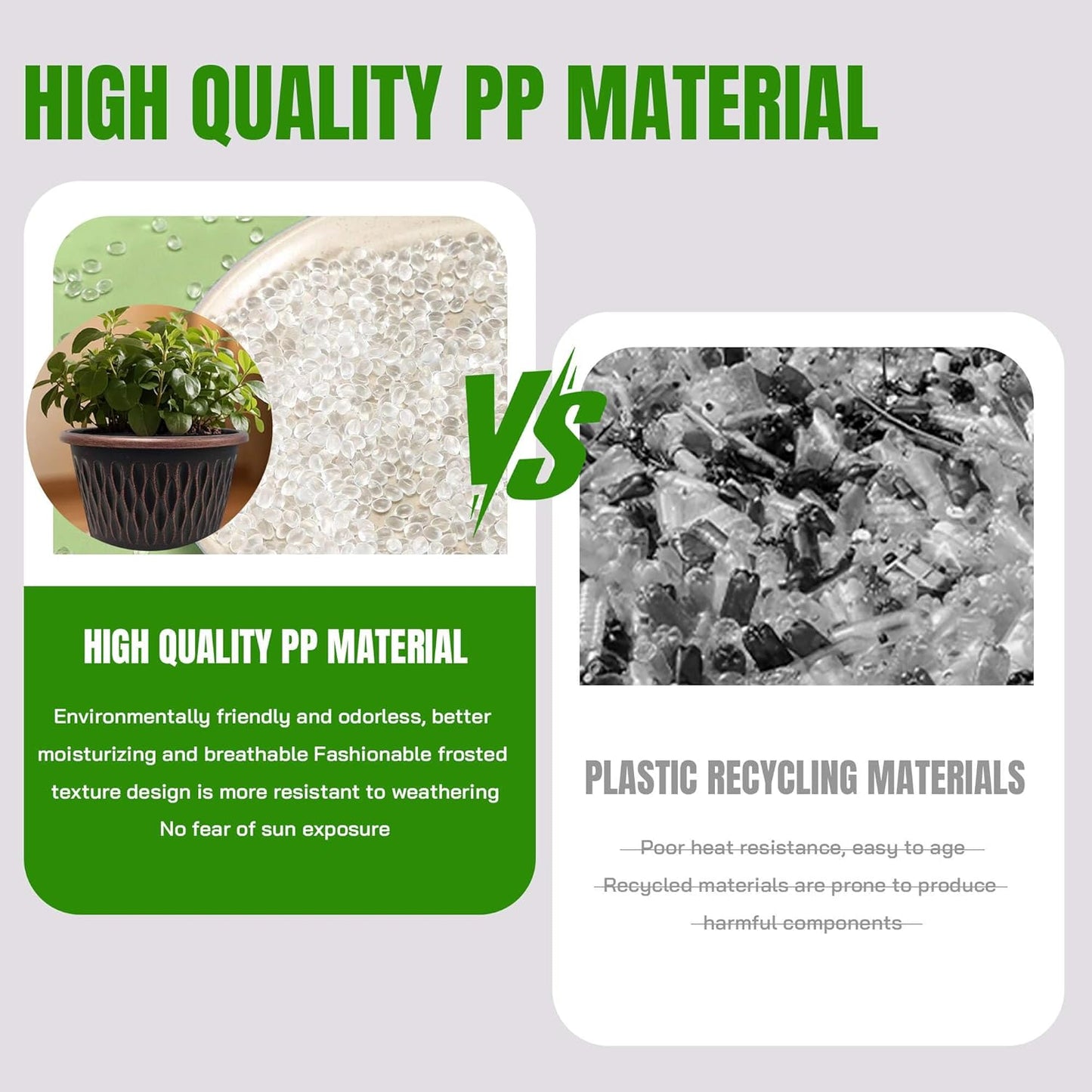 6 Pack 8 Inch Retro Plant Pots, Vintage Striped Flower Pots with Drainage Hole & Saucer, Large Plastic Planters for Indoor and Outdoor Plants, Decorative Garden Pots(Copper)