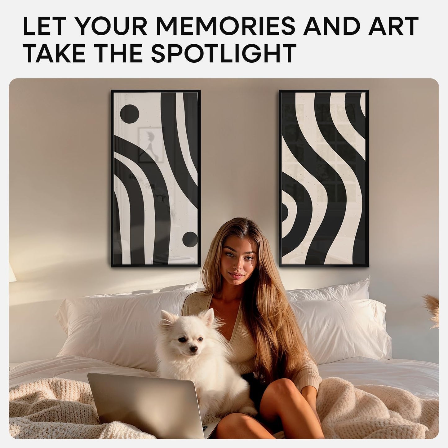 Homeforia 14x22 Picture Frame Black, High End Metal 14 x 22 Poster Frames with Mat 12 x 16 for Photo, 14x22 Black Frame Matted to 12x16 inch Print, 22x14 Thin Frame, Tempered Glass, Wall Kit, Set of 1