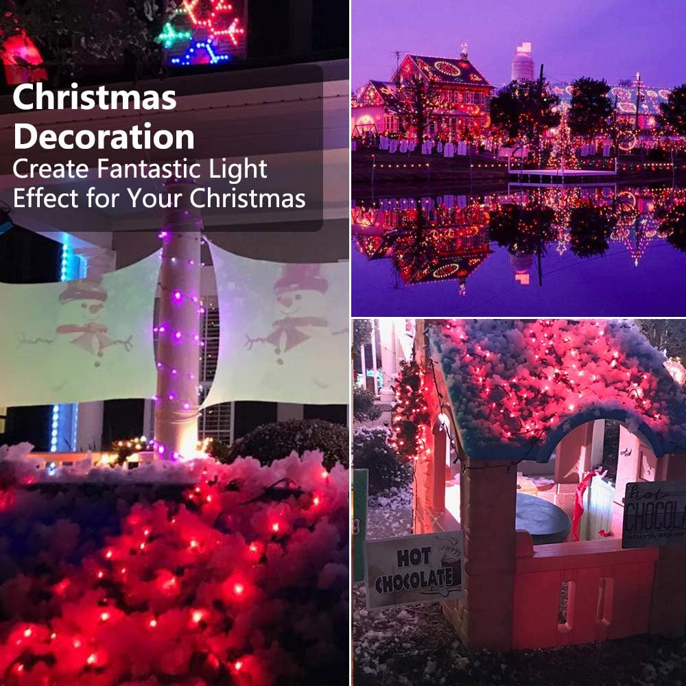 BrizLabs Red Christmas String Lights, 69.6ft 300 Count Christmas Lights, 120V UL Certified Connectable Incandescent Mini String Lights Indoor Outdoor for Xmas Tree Garden Patio Decor