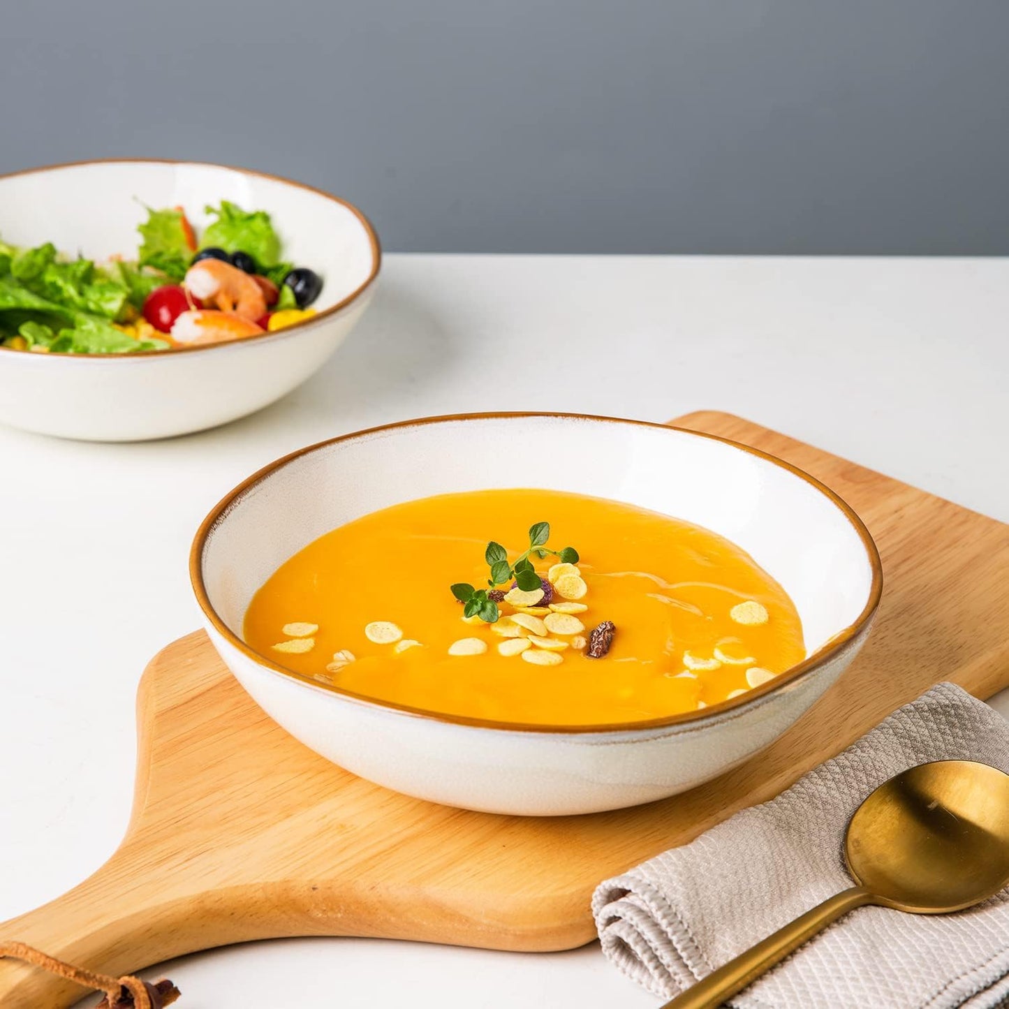 AmorArc Ceramic Dinnerware Sets,Handmade Reactive Glaze Stoneware Plates and Bowls Sets,Highly Scratch Resistant | Dishwasher & Microwave Safe Dishes Set,Service for 8 (24pc)