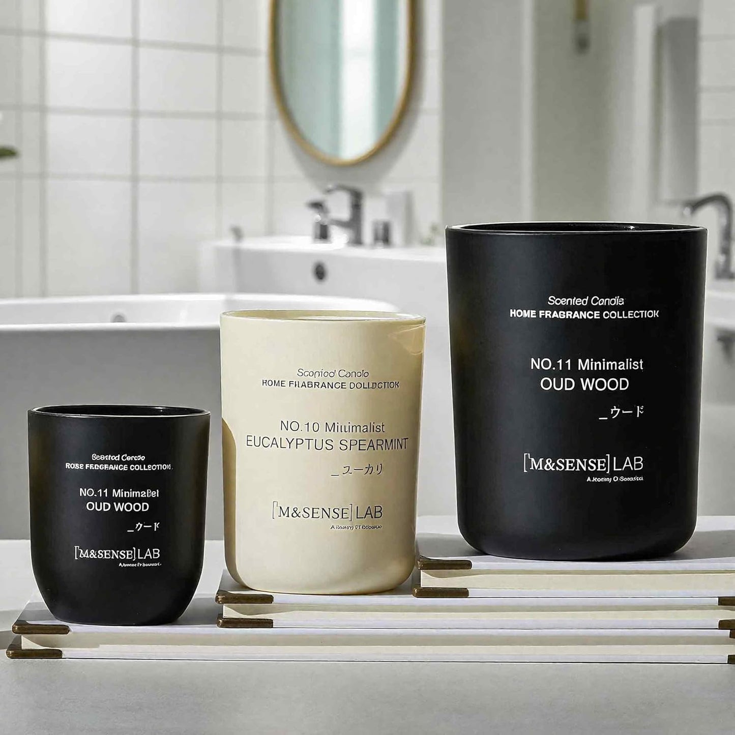 M&SENSE Natural Soy Candle| Rose & Lychee | 5.3 oz | Minimalist Scented Candle for Relaxation, Gifting, Home Décor | for Bedroom, Office, Party Small