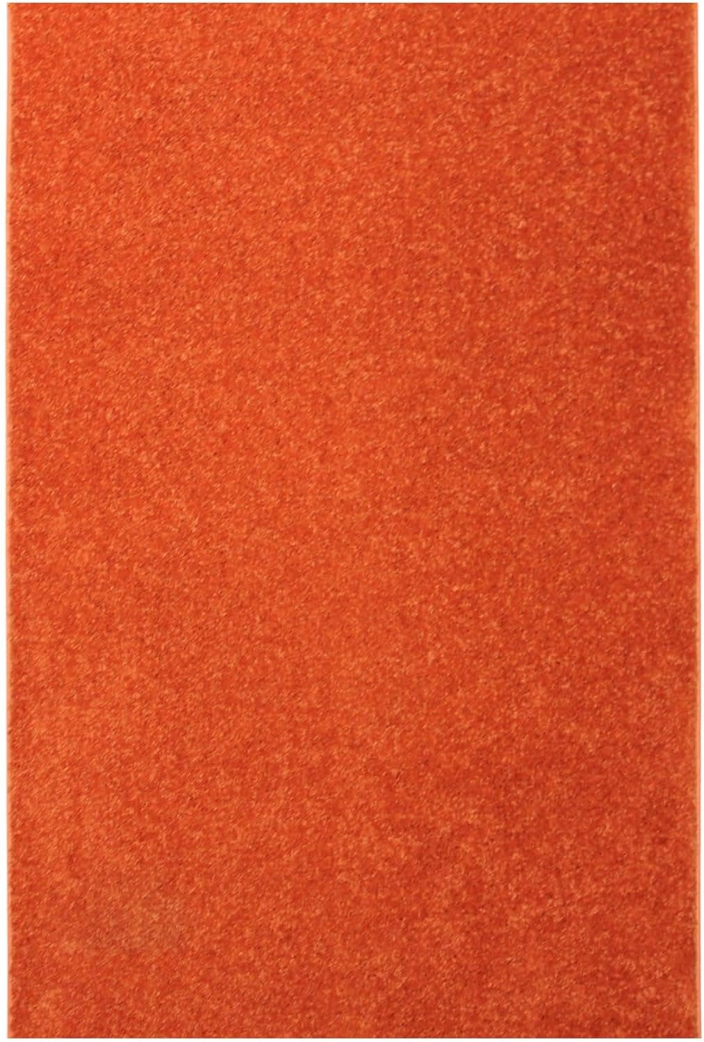 KOECKRITZ Soft and Colorful Kids Classroom Area Rugs (Passes Flammability Pill Test) Many Sizes and Bright Colors to Select from (12' x 12', Tangerine)