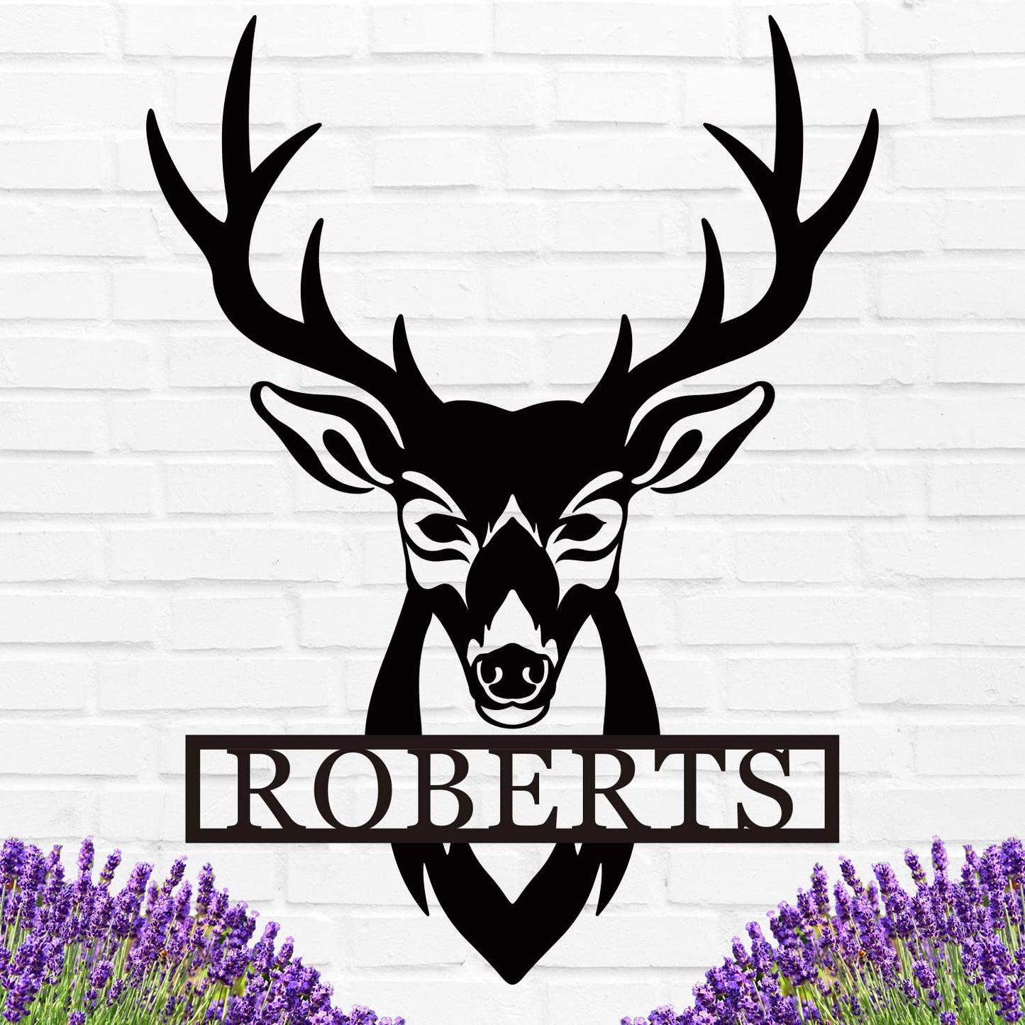 Personalized Deer Head Metal Sign | Christmas Deer | Custom Metal Deer Sign | Deer Antlers Sign | Outdoor Wall Decor | Last Name Sign | Deer Monogram | Wall Decor Rustic Home | Housewarming Gifts