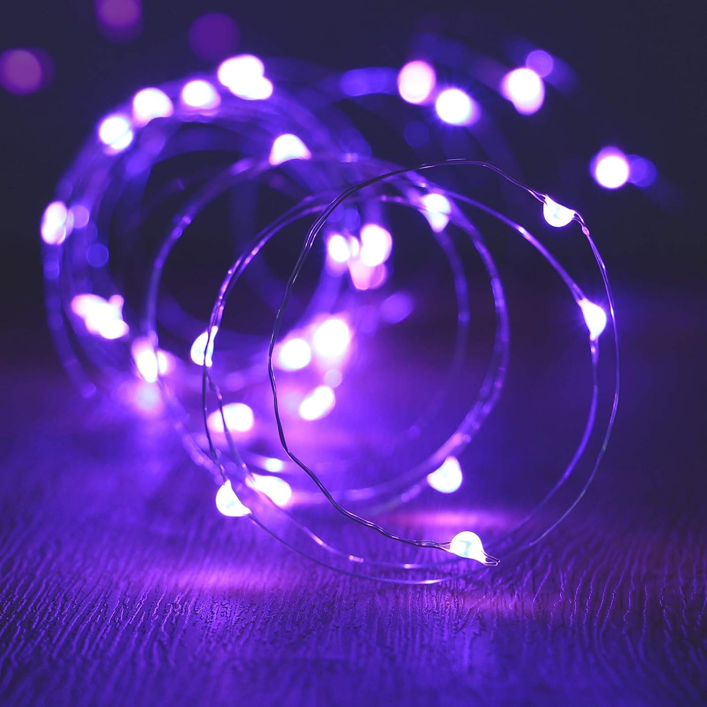 XINKAITE Purple Fairy Lights - Waterproof LED Starry String Lights for Indoor & Outdoor DIY Decoration, Home Parties, Christmas Holiday (10FT/3Meters)