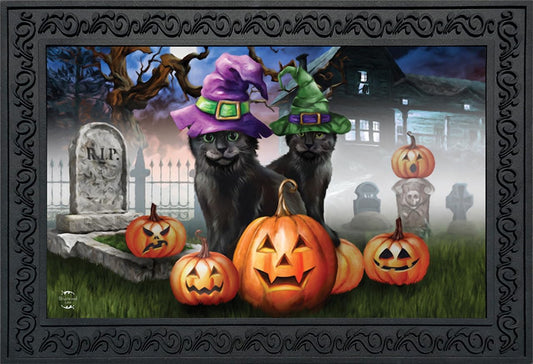 Briarwood Lane Spooky Kittens Halloween Doormat