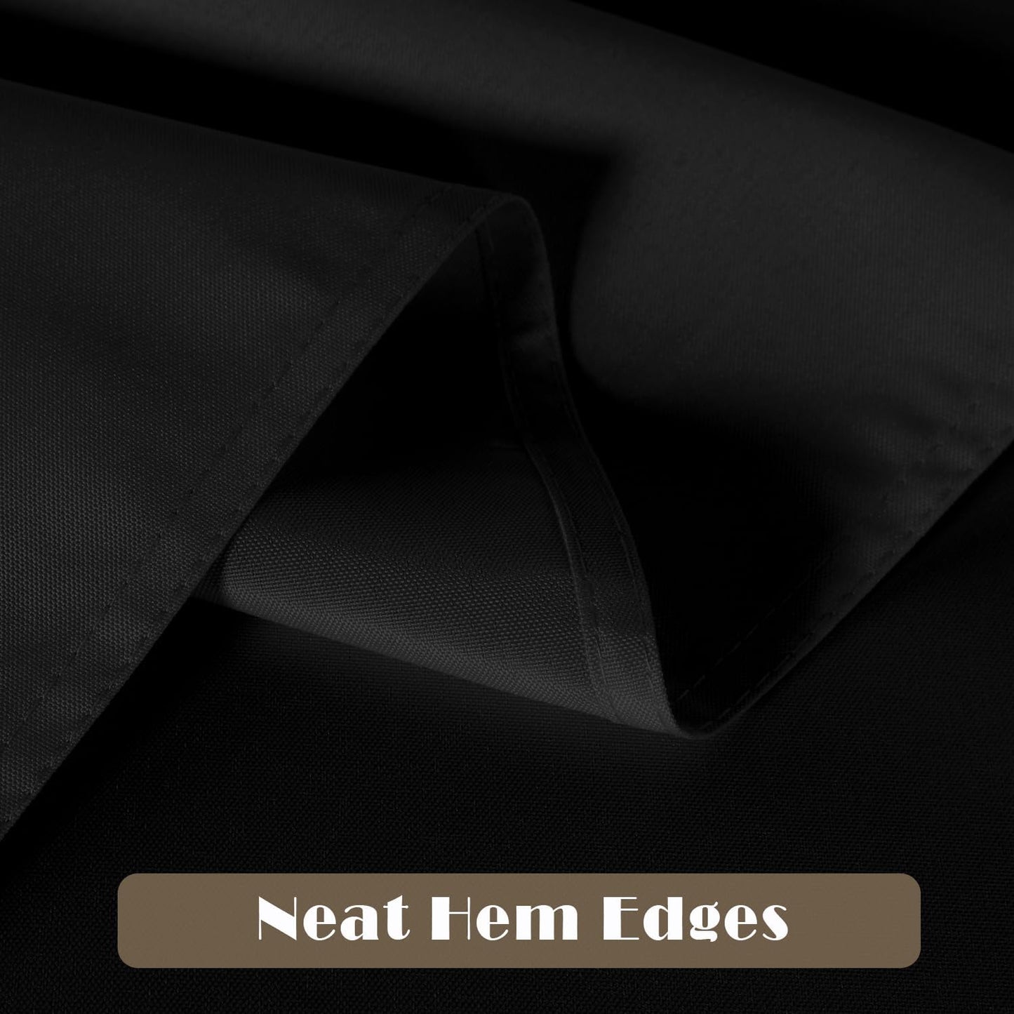 sancua 6 Pack Black Tablecloth 60 x 84 Inch, Rectangle Table Cloth for 4ft Tables - Stain and Wrinkle Resistant Washable Polyester Table Cover for Dining Wedding Banquet Party Buffet Restaurant