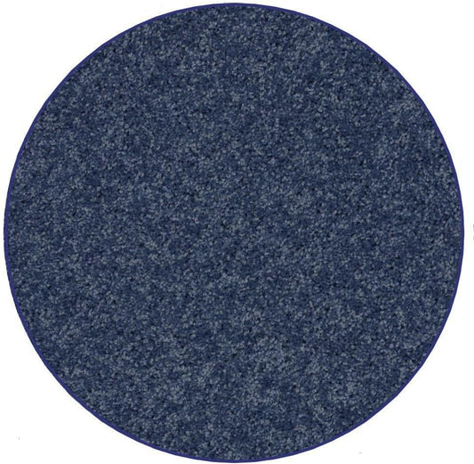 KOECKRITZ Soft and Colorful Kids Classroom Area Rugs (Passes Flammability Pill Test) Many Sizes and Bright Colors to Select from (10' Round, Navy)