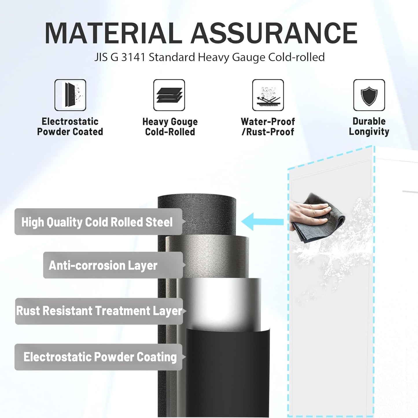 61.02" Pantry Cabinet, Kitchen Pantry Storage Cabinets with Adjustable Shelves and Feet, White Pantry Storage Cabinet for Kitchen, Dining Room, Living Room and Bathroom (White) Metal