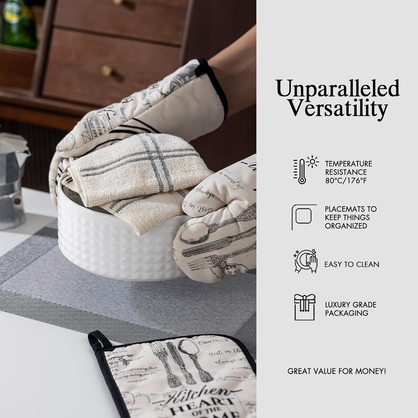 Placemats Set of 4 - Easy Clean Woven Vinyl Placemats for Dining Table, Indoor/Outdoor Place Mats, Washable PVC Table Mats （Silver Cube）