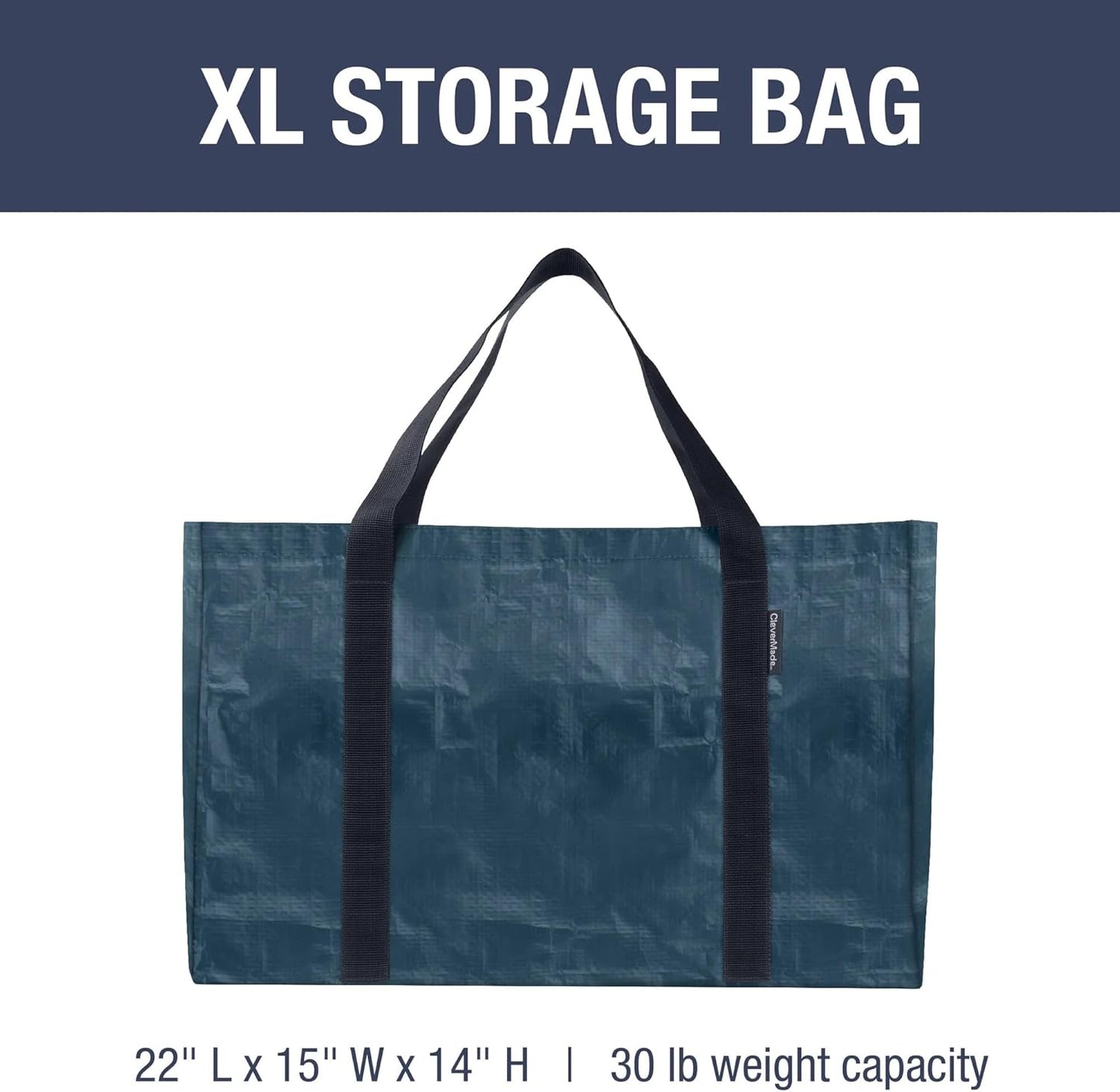 CleverMade Under Bed Storage Bag - Collapsible Storage for Shoes and Clothes Easy Use - Heavy Duty Utility Bag Home