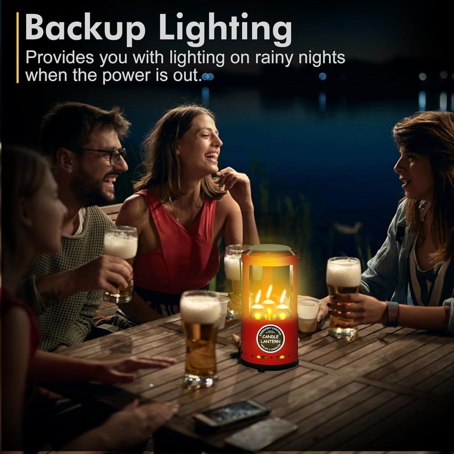 Candle Lantern, Camping Gear for Campers Use, Without Candles