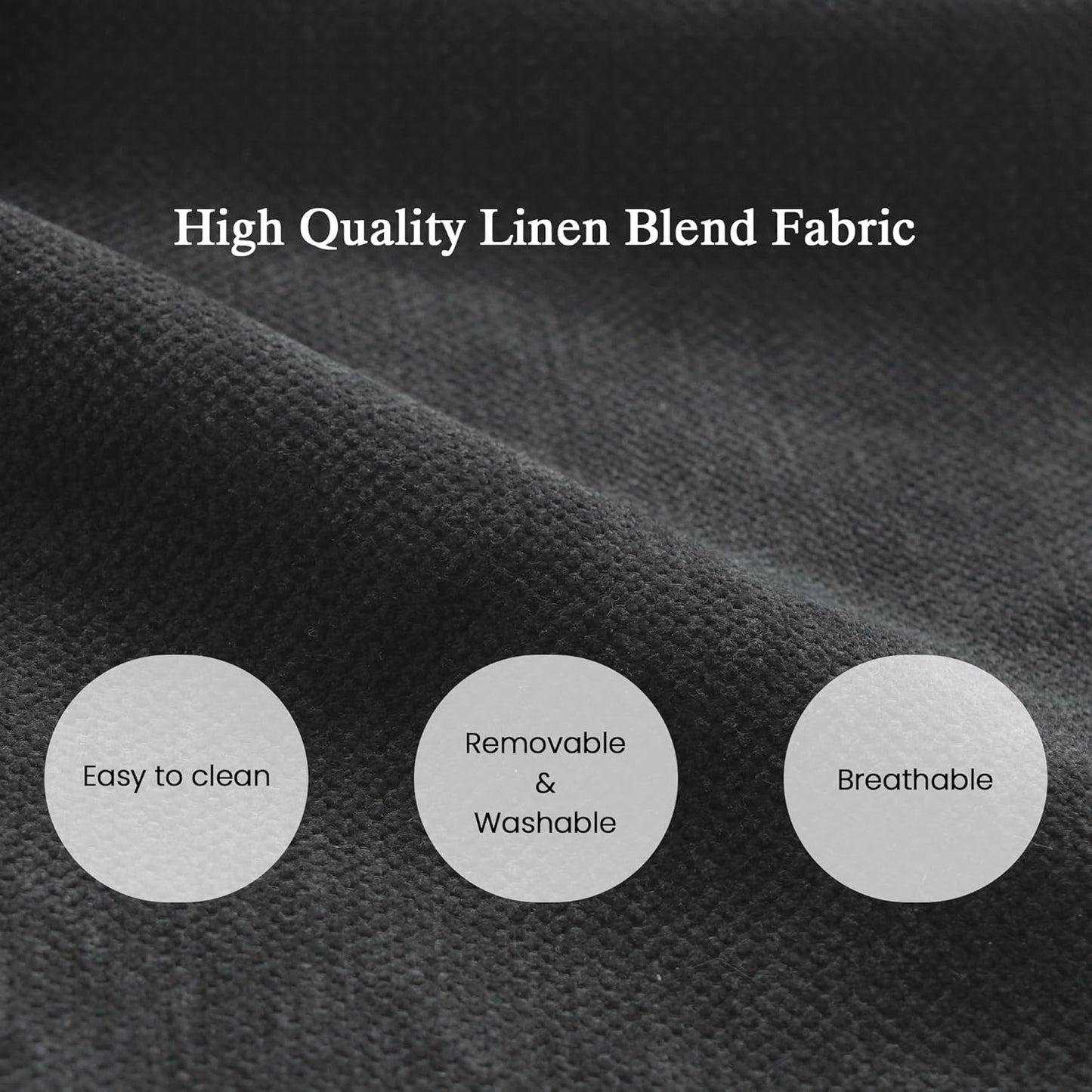 JACH L-Shaped Sectional Couches for Living Room, Cloud Sectional Couch with Deep Seat, Modular Sectional Sofa with Chaise, Covers Removeable & Washable, Sofas Furniture for Living Room, Black