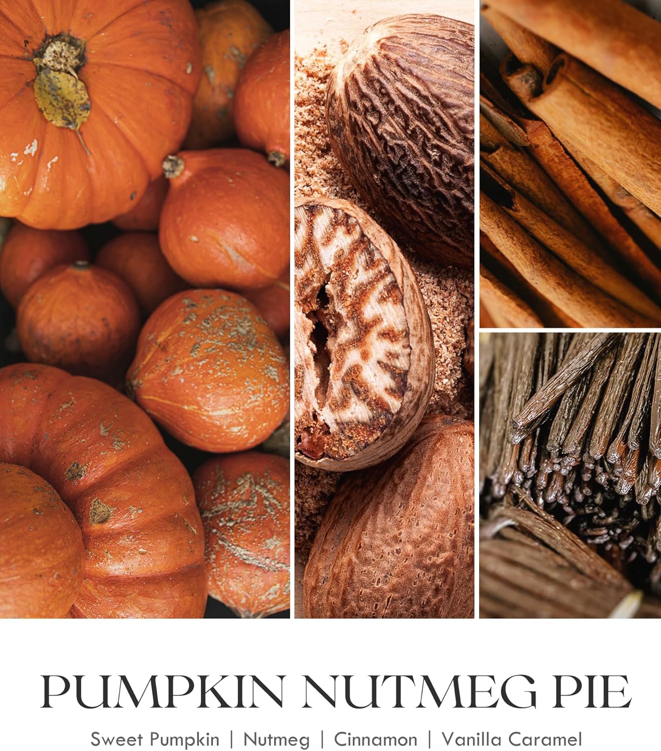 AOOVOO Nutmeg Beans Scented Candles for Women - Aromatherapy Candle with Crystals Inside, 10oz Soy Candles for Home Scented, Birthday Gifts Candle for Women Mom