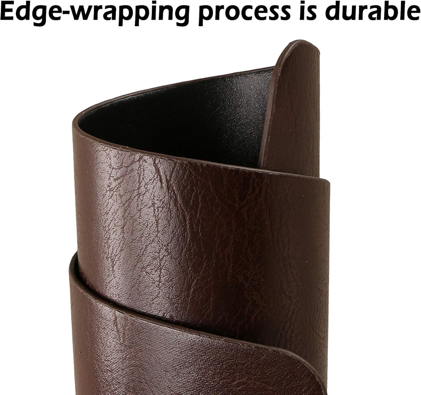 Faux Leather Placemats, Set of 8 PU Table Mats, Easy to Clean, Heat & Stain Resistant for Office Conference Table,Dinging Home Decor F Dark Brown