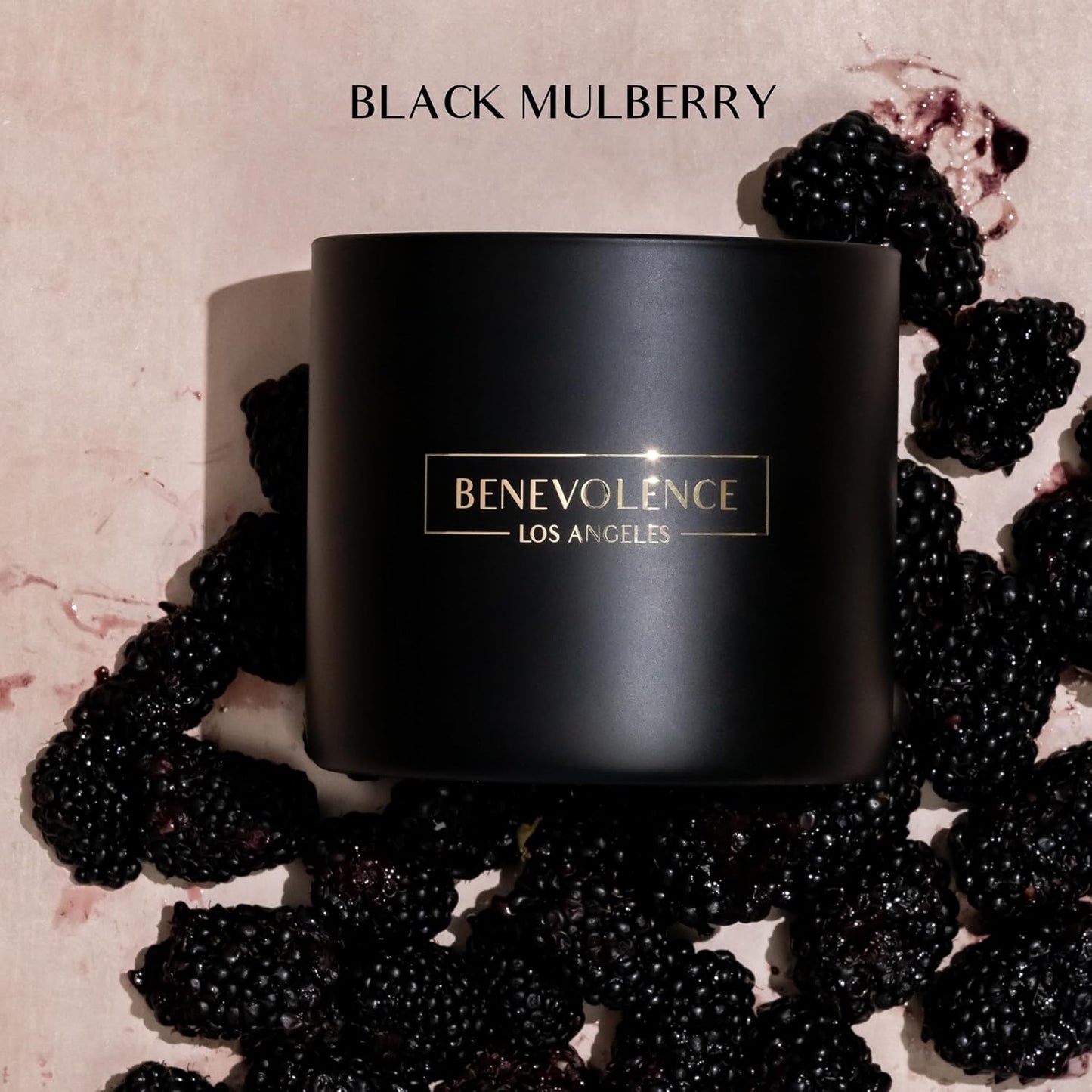 Benevolence LA 3 Wick Candle, Black Berries (Baies) Large Scented Candle | Soy Candles | Gifts for Women and Men | Home Fragrance | Aromatherapy | Bathroom Freshener 14.5 Oz, 45 Hour Burn