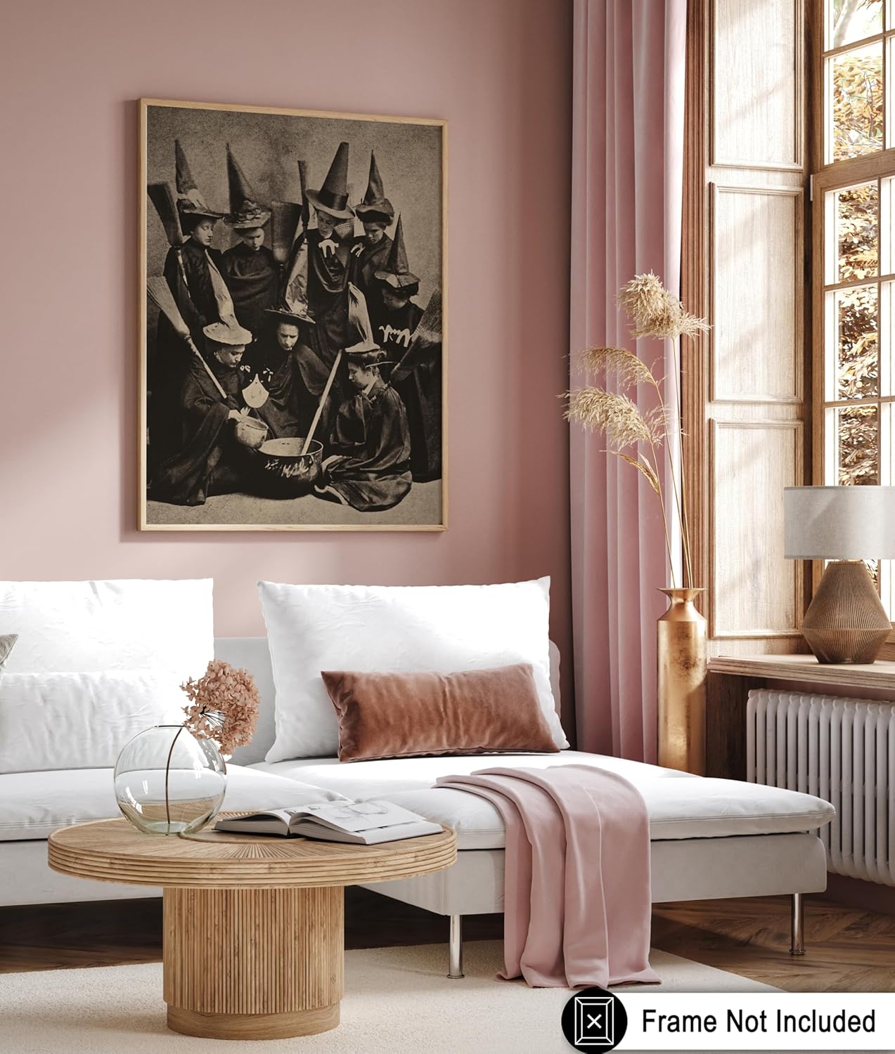 Poster Master Vintage Witches Cooking Poster - Retro Witchcraft Print - Black Magic Art - Halloween Art - Gift for Men & Women - Gothic Decor for Living Room, Bedroom or Dorm - 11x14 UNFRAMED Wall Art