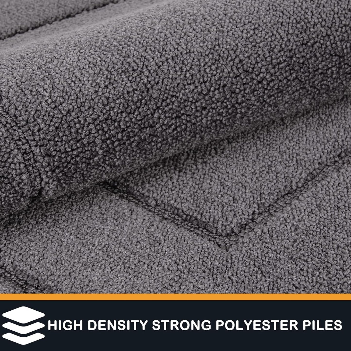 PURRUGS Dirt Trapping Door Mat 20in x 31.5in, Non-Slip/Skid Machine Washable Entryway Rug, Dog Doormat, Super Absorbent Welcome Mat for Muddy Wet Shoes and Paws, Grey