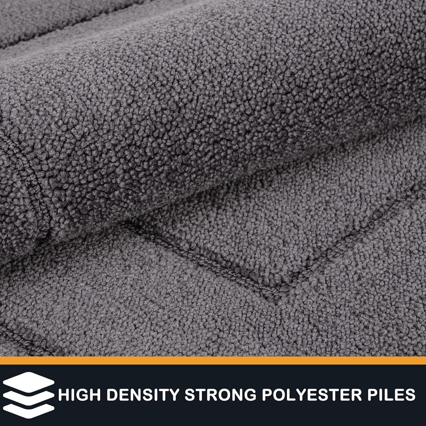 PURRUGS Dirt Trapping Door Mat 32" x 70", Non-Slip/Skid Machine Washable Entryway Rug, Dog Doormat, Super Absorbent Welcome Mat for Muddy Wet Shoes and Paws, Grey