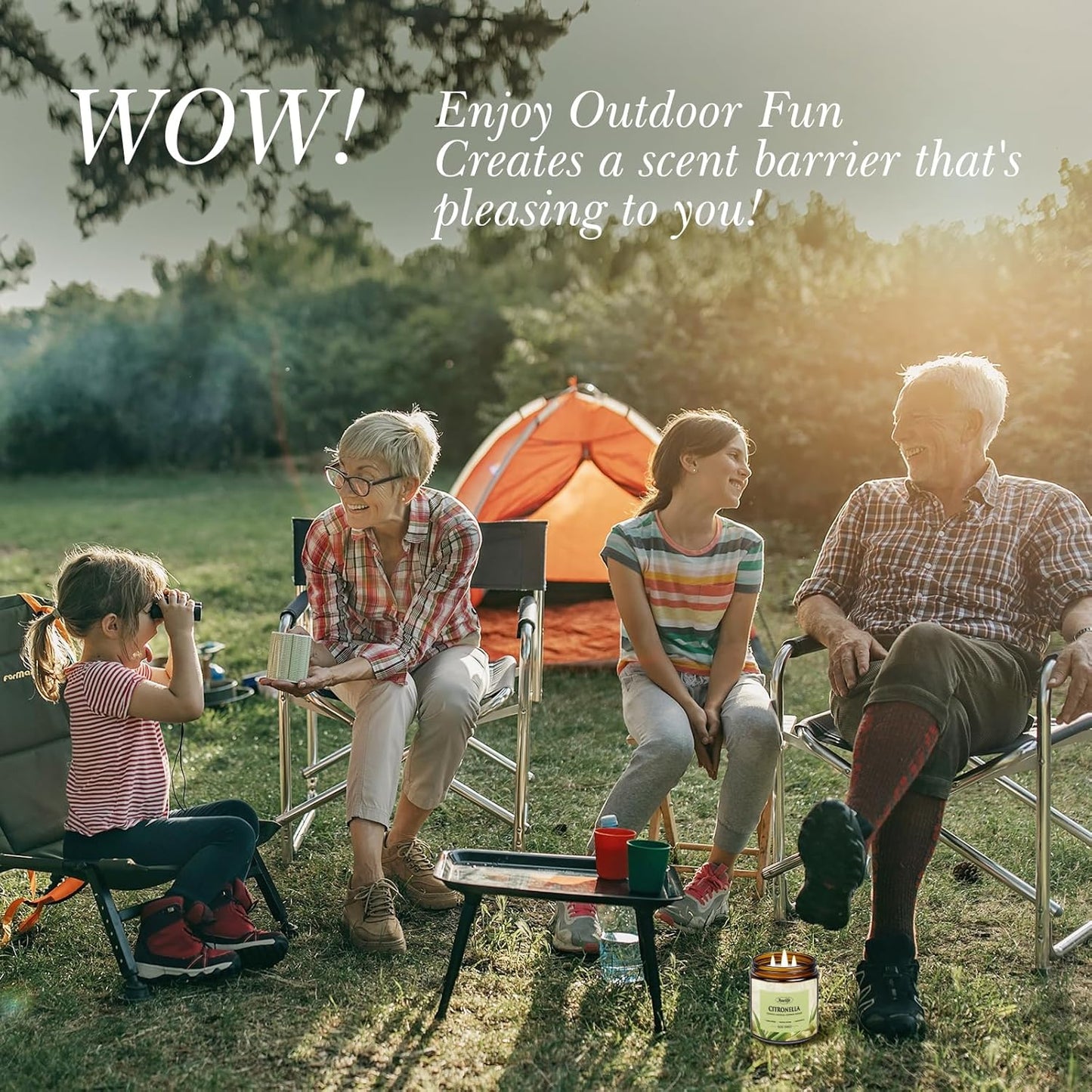 Auelife Citronella Candles Outdoor, 12oz Large 3-Wick Candle for Outside Patio Camping & Garden, Natural Soy Wax Citronella Candle for Summer Gift, Long Lasting for Indoor Home Scented, 50+ Hour Burn