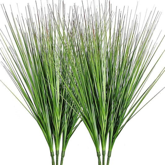 27" Artificial Plants Onion Grass Greenery Faux Fake Shrubs Plant Flowers Wheat Grass for House Home Indoor Outdoor Office Room Gardening Indoor Décor (12 Pack)