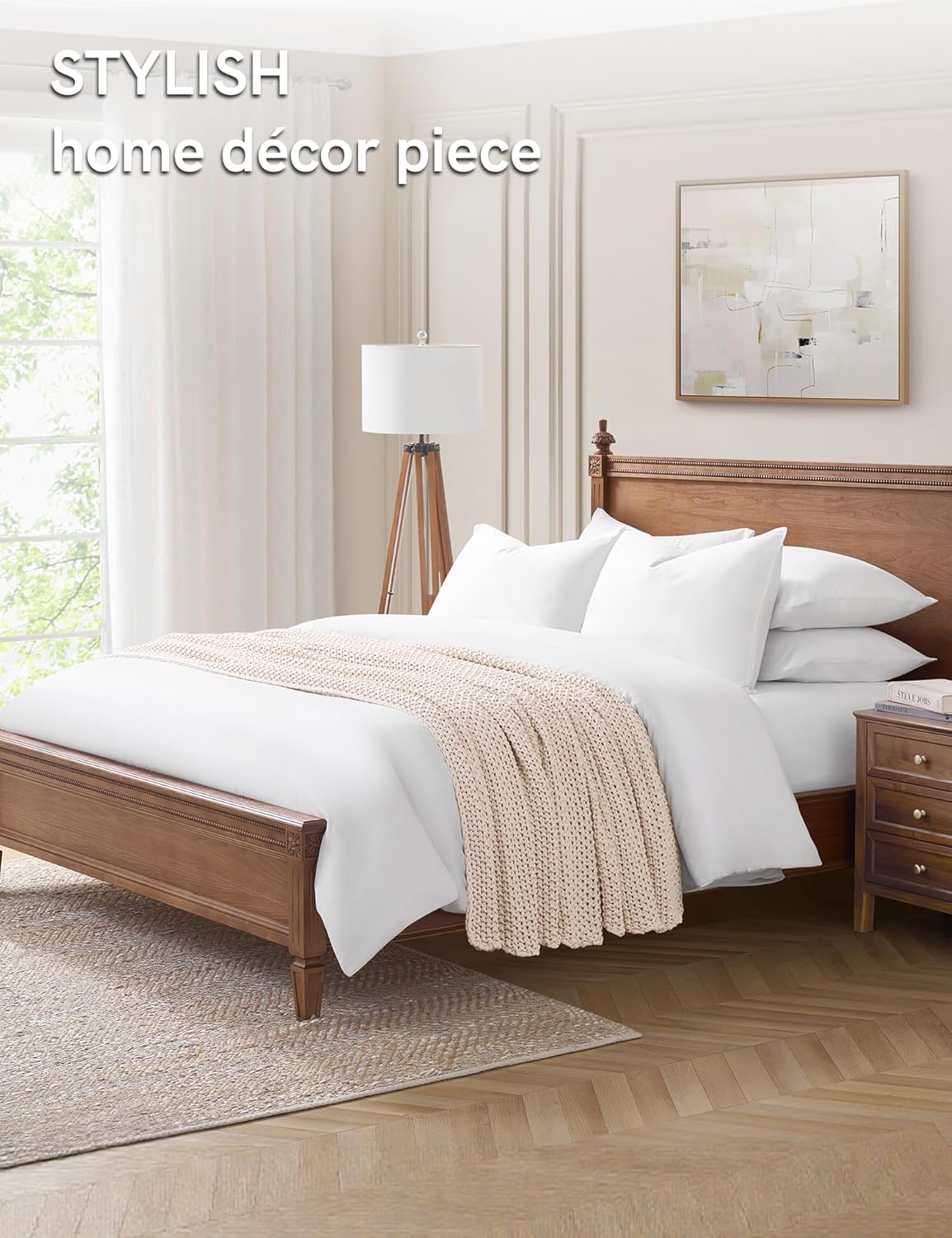 YnM Chunky Cotton Knit Throw Blanket, Cable Knit Throws for Bed Couch Sofa, Comfy & Relaxing, Decorative Piece for Farmhouse Modern Boho Rustic Scandinavian Chic Vibe, Cream White 40x50 Inches