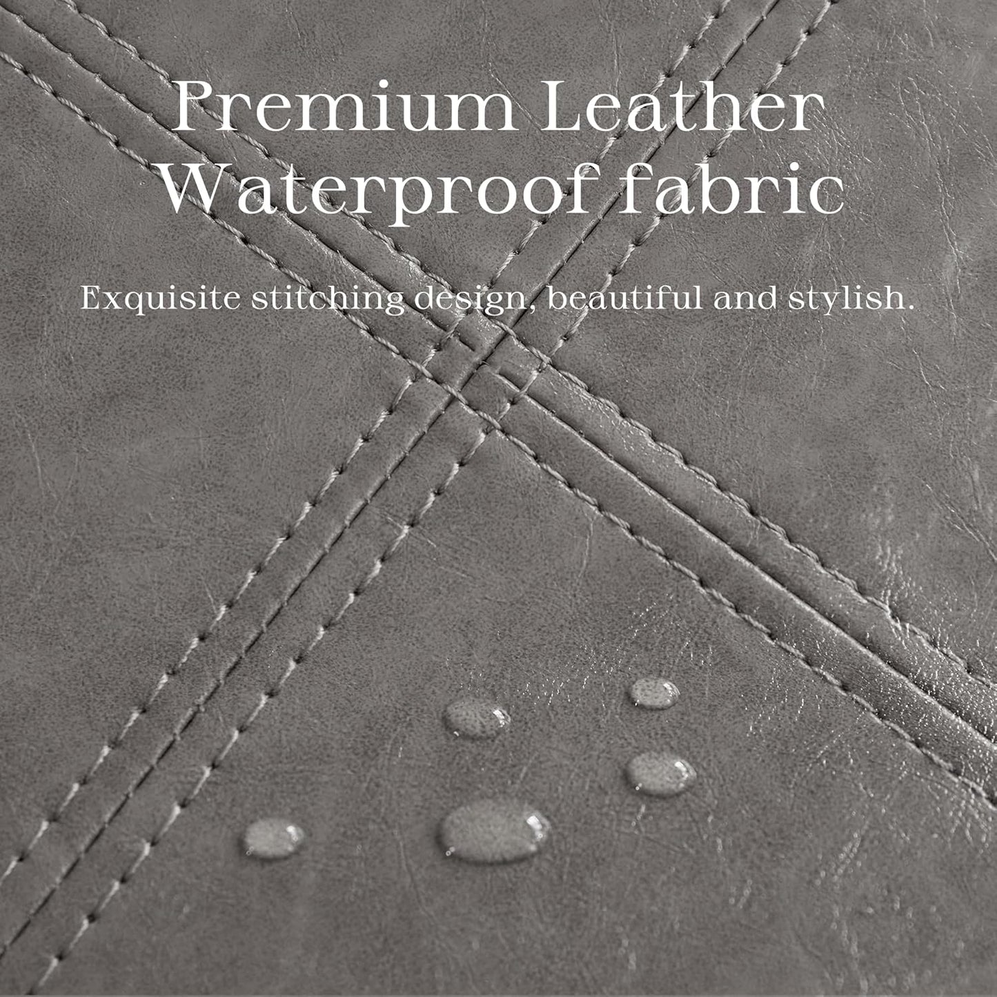 HUIMO Square Leather Storage Ottoman,Ottoman Coffee Table with Storage for Living Room (Taupe)