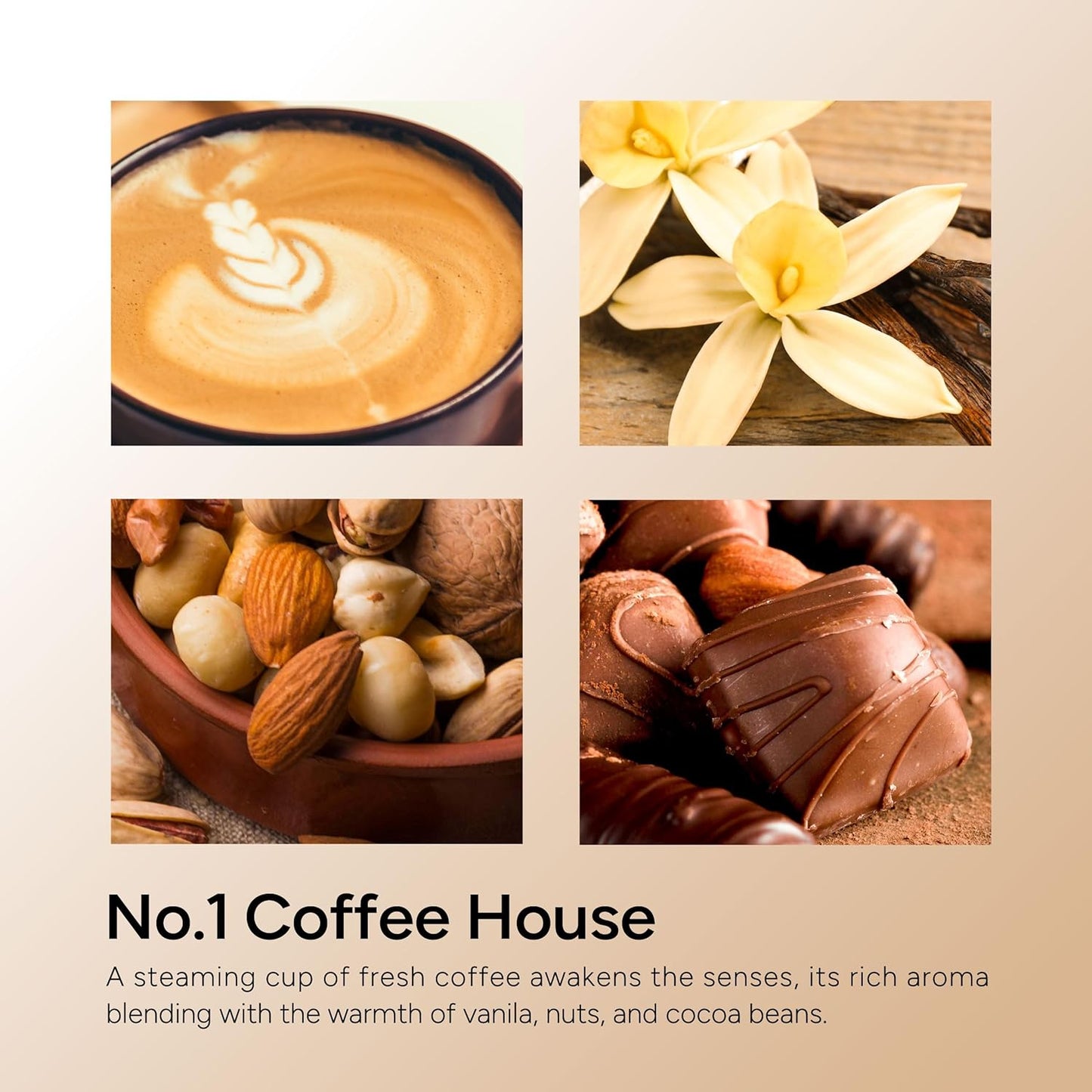 Coffee House Scented Candle, 11oz Aromatherapy Soy Wax Candles for Home Scented, Long Lasting, Coffee Lover Gifts for Women, Men, Friends, Housewarming, Birthday, Relaxation & Stress Relief