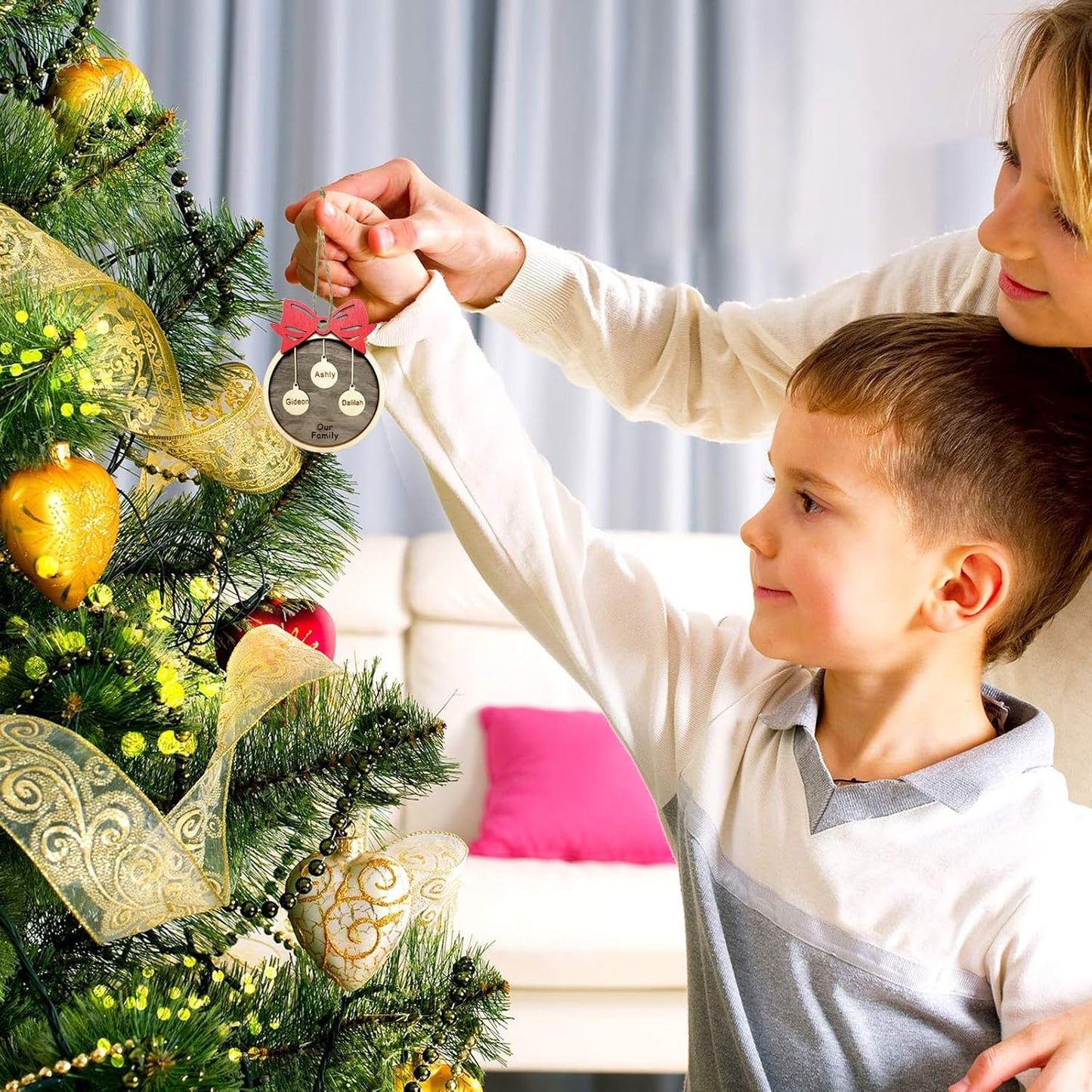 2025 Christmas Ornaments Personalized Christmas Family Name Ornaments,Custom Stocking Wooden Xmas Ornament Family of 2/3/4/5/6/7/8,Customized Xmas Ornament Tree Deorations,Personalized Gifts