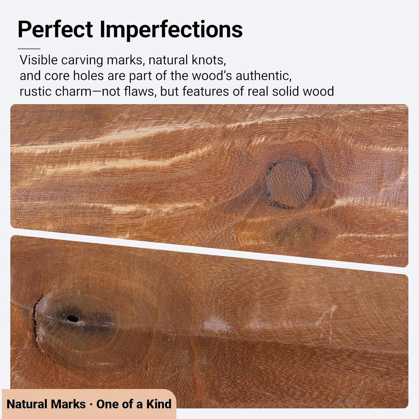 Athaliah Wooden Dough Bowl, Hand Carved Rustic Long Wood Dough Bowls for Decor, Vintage Decorative dough bowl for Table Centerpiece (30 Inch-Brown)