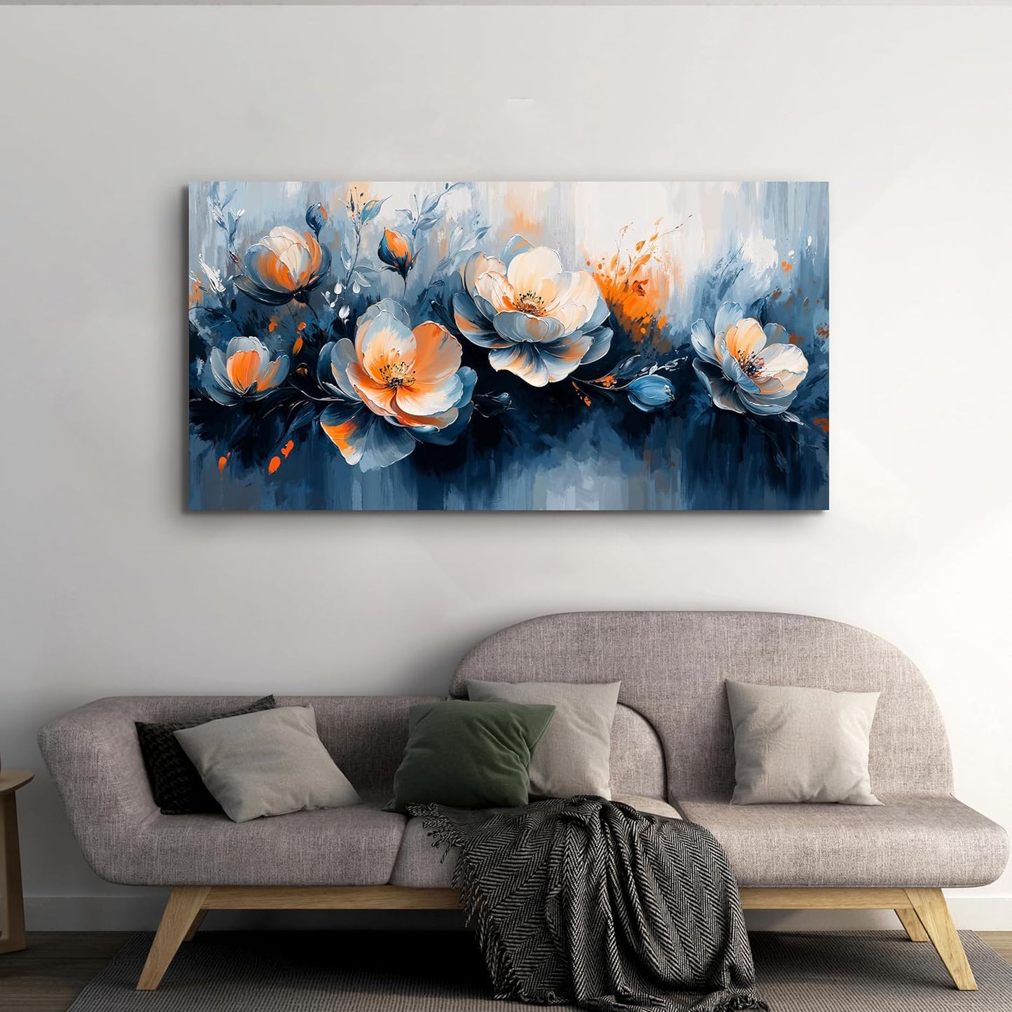 Canvas Wall Art Decor Wall Art Pictures for Living Room Artwork for Walls White Flowers Wall Art Prints Canvas Art Wall Decor Vintage Botanical Wall Art Decorations Bedroom Home Decor 20" X 40"