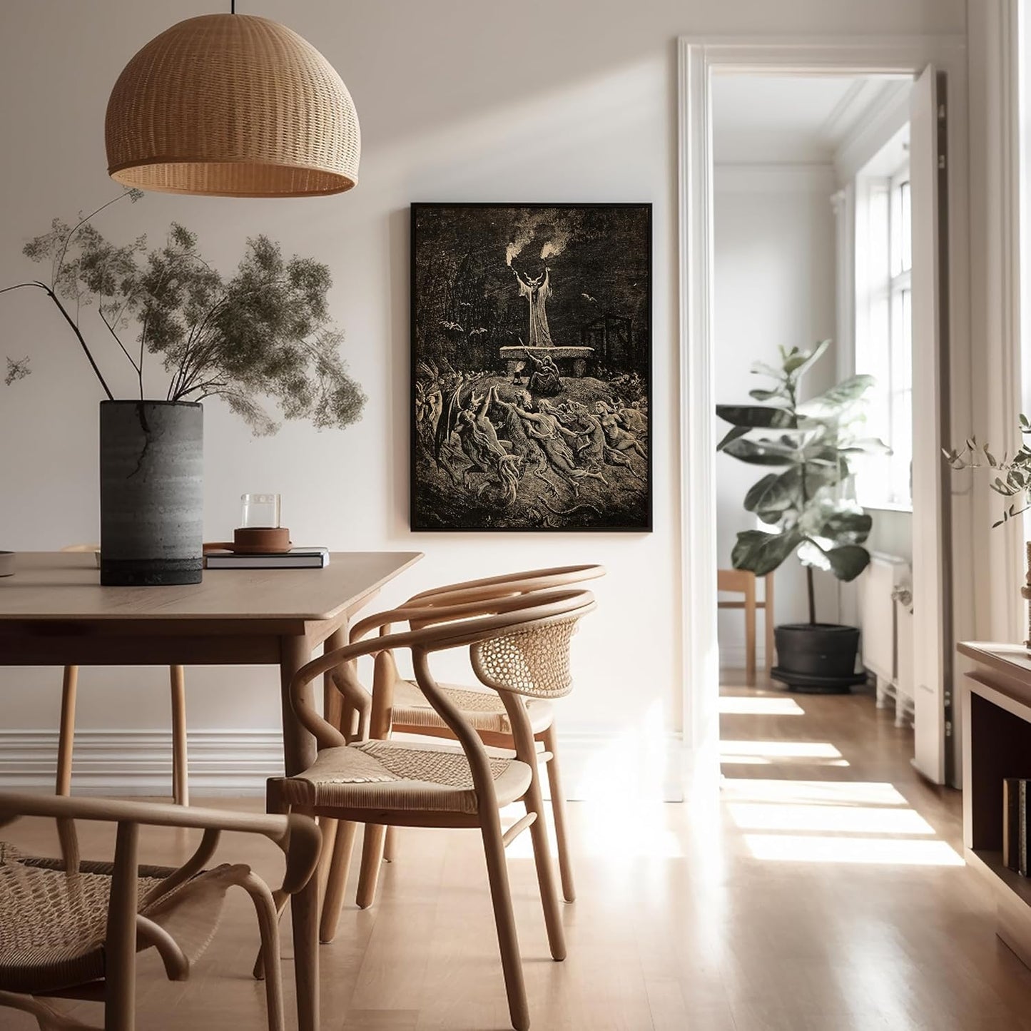 Poster Master Vintage Gustave Dore Poster - Retro Illustration Print - Gift for Gothic, Horror Fan - Dance of Sabbath, Witch, Magic, Spell - Wall Decor for Bedroom, Dorm, 24x32 Unframed Wall Art