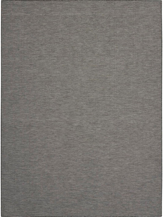 Nourison Positano Indoor-Outdoor Charcoal 6' x 9' Area Rug, Easy Cleaning, Non Shedding, Bed Room, Living Room, Dining Room, Backyard, Deck, Patio (6x9)